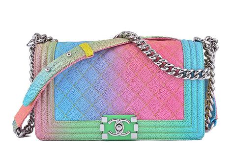 chanel multicolor medium rainbow boy chanel|coco chanel bag.